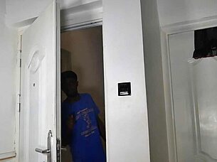 Curvy Young Ebony Girl Admires Her Step Brother's Massive Dick