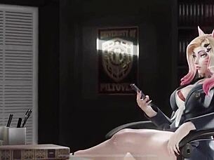 Ahri endures intense gangbang with multiple cocks