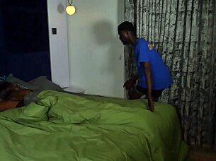 Curvy Young Ebony Girl Admires Her Step Brother's Massive Dick