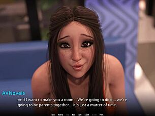 Curvy 3d character in cute outfit showcases fat features