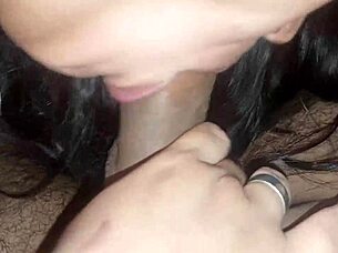 My ex's friend visits for her usual delicious blowjobs