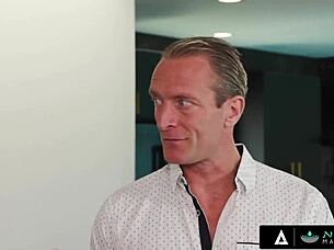 Naughty masseuse river lynn tests nuru skills on stepdad’s cock in oily pov. She bends over for wild doggystyle action.