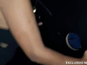 this cuckold just watches the macho destroying his wife with that huge cock 😈