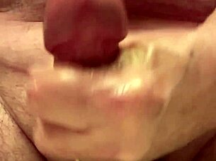 this 65-year-old guy jerks off in slow motion and cums hard