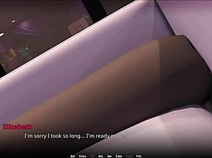 Curvy 3d character in cute outfit showcases fat features