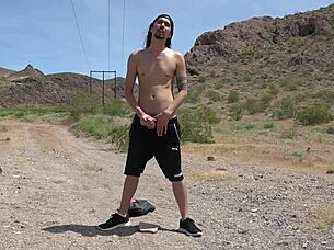 Maxx Stoner says, 'Watch me play with my dildo in the desert.'