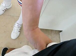 Petite pigtails step-sister seduces for hard fuck. She lets him cum twice after catching her.