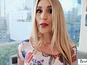 Overwhelmed by desire, she tempts him passionately