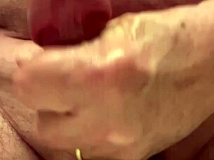 this 65-year-old guy jerks off in slow motion and cums hard