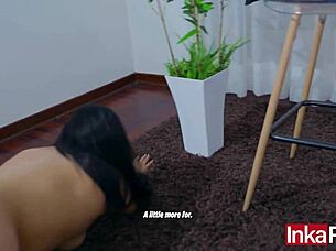 Shy Amazonian Babe Flashes Her Ass For Inkaporn Casting.