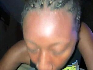 Teen Neighbor Gives Secret Blowjob To Ebony Guy