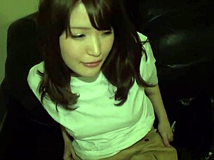 Caught Asian cosplayer in intense POV pussy action