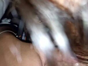 Curvy Ebony Stepsister Allows Breast Touching in Hidden Location