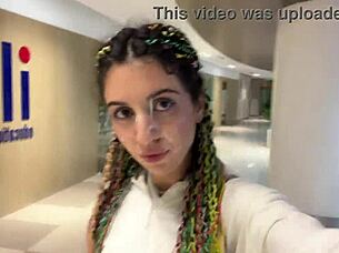 uhh, crazy public cumwalk and blowjob in shoppin’ mall toilet