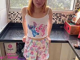 I Went for Morning Coffee and Ended with My Ass Completely Fucked in Sheer and Red