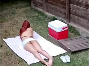 Neighbor visits while husband is at work