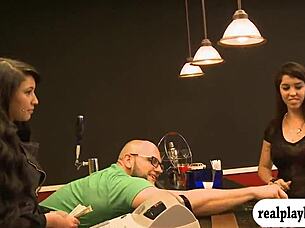 Lovely women flashing boobs for cash in reality 😏