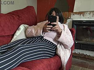 Pregnant Stepmother Begs Stepson to Fill Her Hairy Pussy