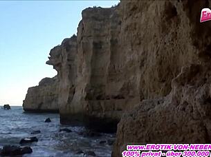 The skinny german teen with small tits gets fucked by her friend's big cock