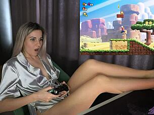 cosplayer orgasms from vibrator in live stream game