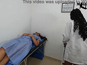 This lesbian fucks her patient with a beautiful vagina.