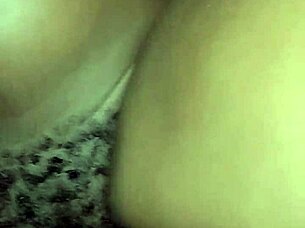 Ebony couple enjoys homemade riding session with creamy finish.