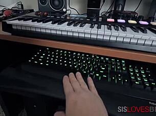 Blonde Stepsister Drops Pants Teasingly.