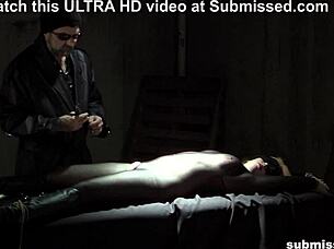 struggling slut suspended for humiliation and spanking