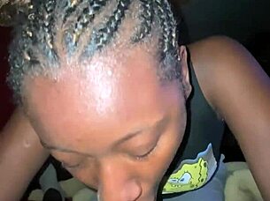 Teen Neighbor Gives Secret Blowjob To Ebony Guy