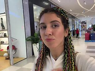 uhh, crazy public cumwalk and blowjob in shoppin’ mall toilet