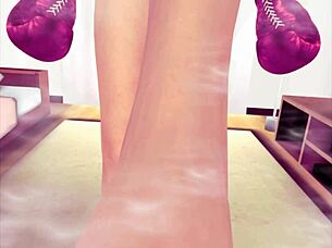 Ayame Binds and Boxes Submissive in POV Femdom Session with Big Ass and Tits