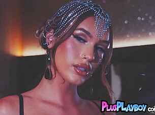 Teen Sky Bri poses in sexy lingerie, showing off her amazing big ass.