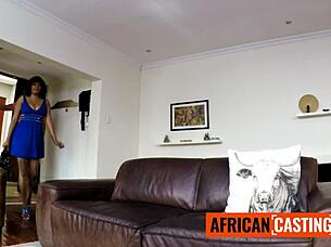 amateur ebony maid tricked in fake casting