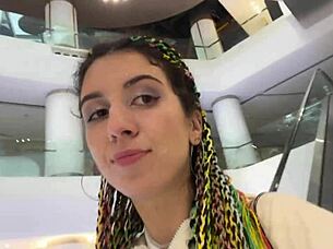 uhh, crazy public cumwalk and blowjob in shoppin’ mall toilet