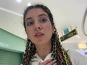 uhh, crazy public cumwalk and blowjob in shoppin’ mall toilet