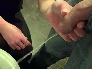 i grabbed his cock while he peed in the toilet, then washed my hands in his piss, that european milf amateur couple fetish