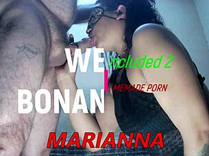Marianna experiences an intense encounter that culminates in a warm release on her backside