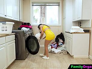 troublemaker brothers fuck sweet stepsisters on sofa 😈