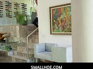 After a fun game of hide and seek, tiny asian beauty mina luxx gets on her knees to suck her boyfriend's thick cock.