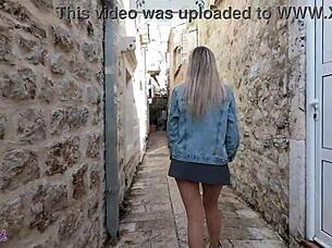 Romantic walk with vibrator in my pussy 😏