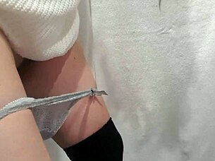 i'm under the sink cam, watching her panties in the toilet, voyeur style