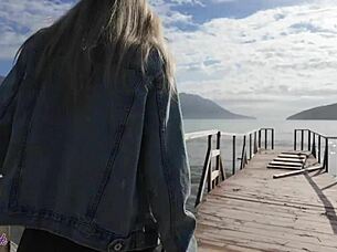 Romantic walk with vibrator in my pussy 😏