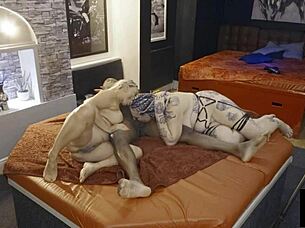 Jay Playhard enjoys a wet threeway with Eva May and Livie Blainn at the den.