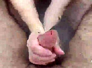 i gave a bath handjob and it ended with a hot underwater cumshot, oopsie!