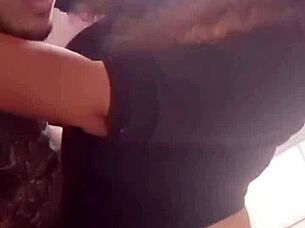 Stepmother rides monster cock while husband is away