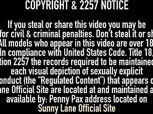 blonde Sunny Lane fingers herself outdoors in car