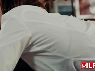 Lewd girl engages in roleplay with her husband using strap-on.