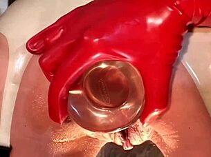 Mistress in latex provides sensual fishnet experience