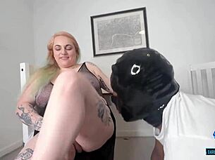 Bambi Beauty receives alpha bull's foot fetish services in interview