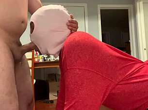 young person involved in homemade bdsm activities with slapping and choking